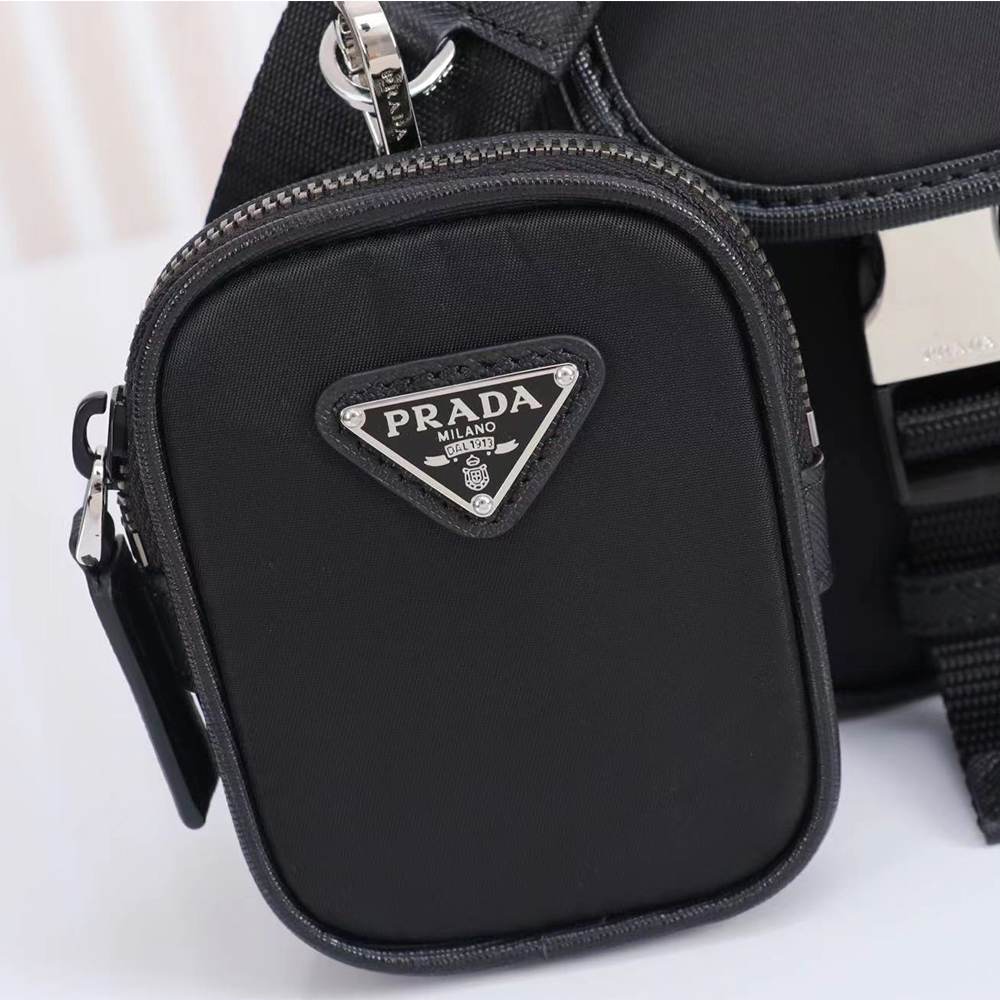 Pra*a Re-Nylon and Saffiano leather shoulder bag(HIGH-END GRADE)