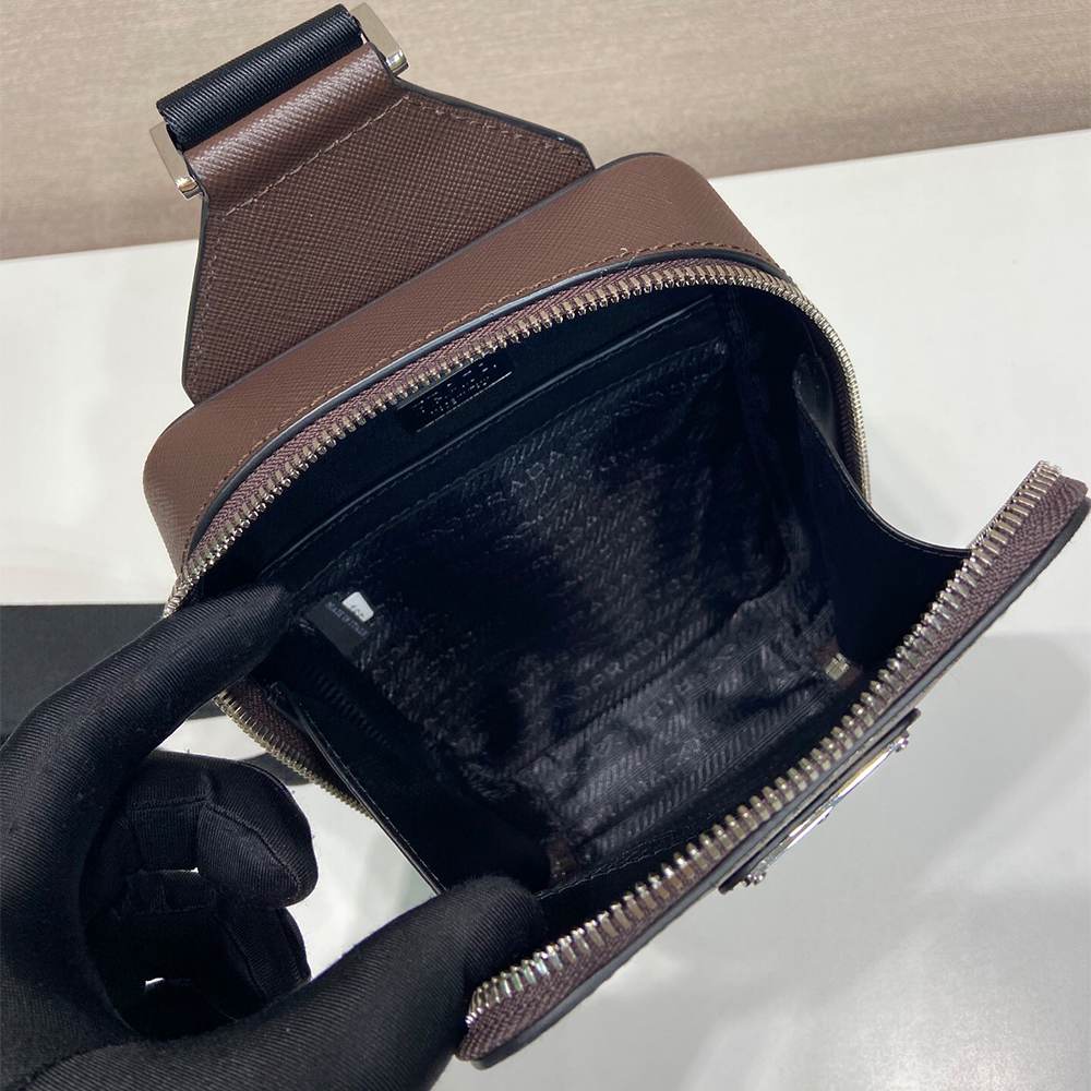 Pra*a Brique Saffiano leather bag(HIGH-END GRADE)
